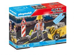 PLAYMOBIL CITY ACTION - ENSEMBLE CADEAU OUVRIER AVEC SCIE DE SOL #71185